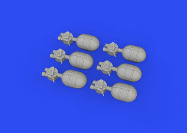Eduard 648796 1/48 Brassin WWII USAAF Oxygen Cylinder a-4 Print for