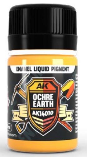 AK Interactive 14010 Ochre Earth Liquid Pigment Enamel 35ml Bottle