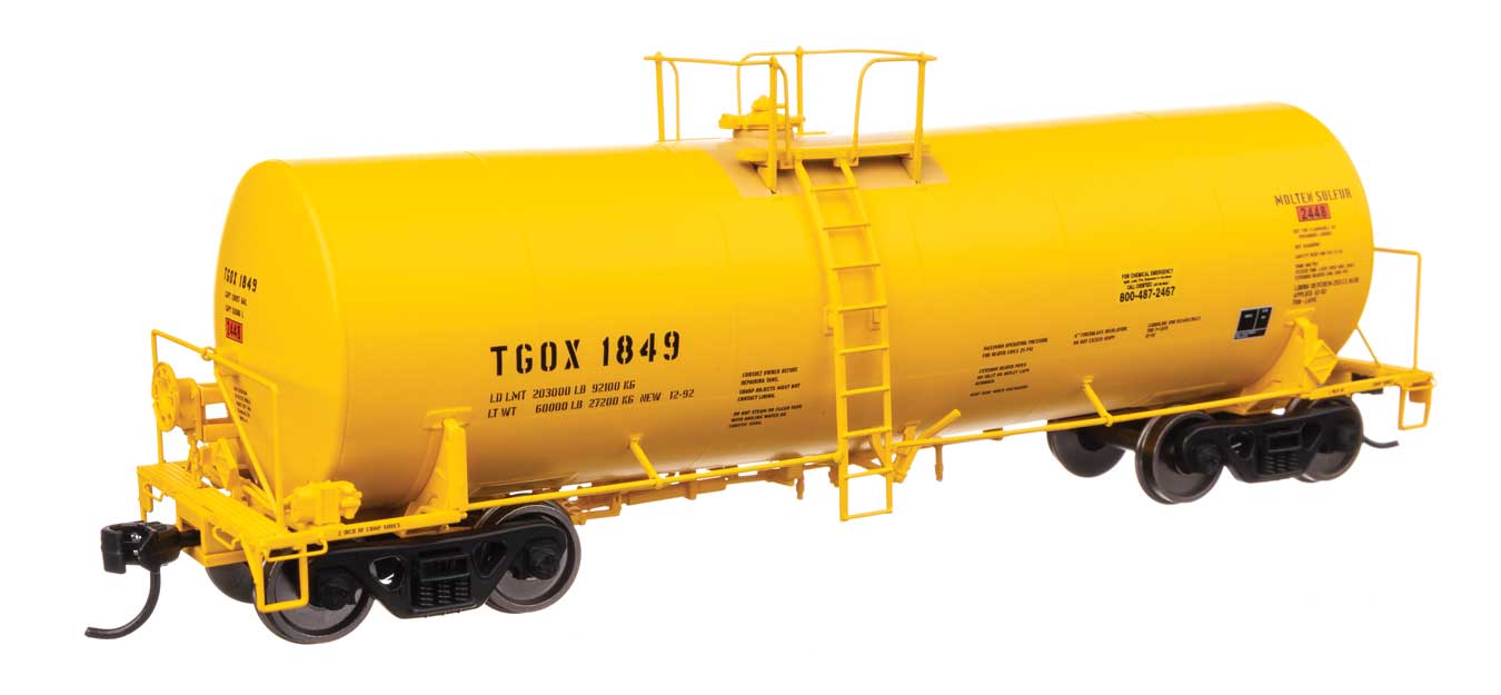 Walthers Proto 100072 HO Scale 40' Trinity 14,000-Gallon Molten Sulfur Tank Car