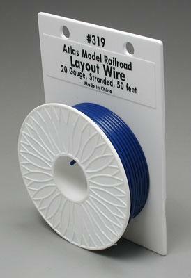 Atlas Model Railroad 319 All Scale Layout Wire - 50' 15.2m -- Blue