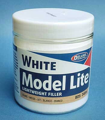 Deluxe Materials BD5 All Scale Model Lite Wood Filler - 8.1oz 240mL -- White