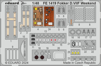 Eduard FE1419 1/48 Fokker D.VIIF Weekend Zoom Set Zoom Photo Etch Set