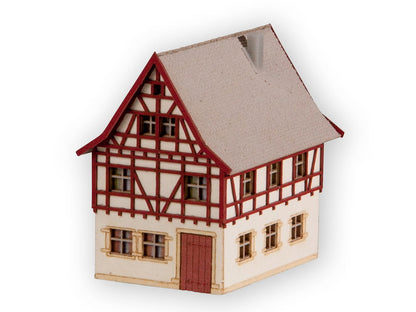 Noch 44310 Z Scale Village Set Laser-Cut Kit, Farm & 2 Houses
