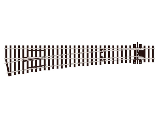 Peco SL-E189 HO Scale Code 75 Streamline Large Radius Turnout