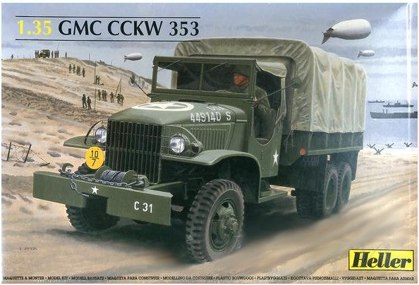 Heller 81121 1/35 GMC CCKW 353 Truck w/Canvas-Type Cover