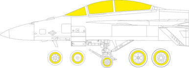 Eduard EX877 1/48 Paint Mask for MENG EA-18G TFace Canopy Mask Set