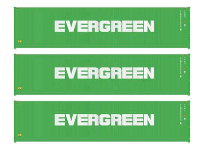 Walthers SceneMaster 18250 HO 40' Corr Container 3-Pack Evergreen
