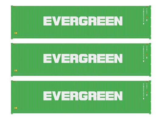 Walthers SceneMaster 18250 HO 40' Corr Container 3-Pack Evergreen
