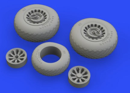 Eduard 648534 1/48 Aircraft- A26/B26 Invader Wheels for ICM (Mask & Resin)
