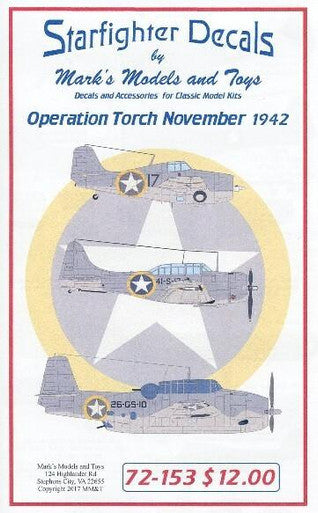 Starfighter Decals 72153 1/72 - Operation Torch Carrier Aircraft Nov