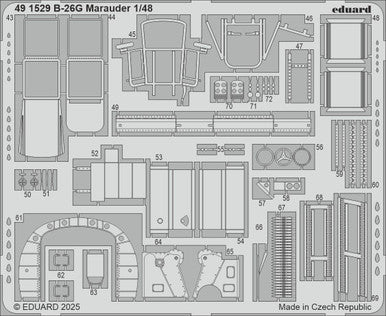 Eduard 491529 1/48 B-26G Marauder Photo Etched Set for ICM Kit