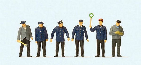 Preiser 10584 HO Scale German (DB) Railroad Personnel pkg(6)