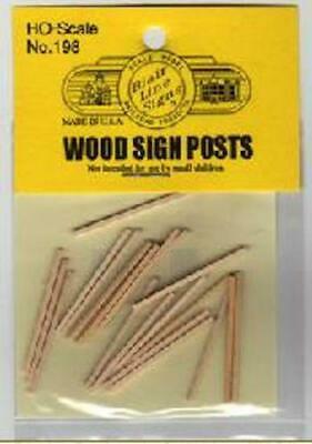 Blair Line 198 HO Scale Wooden Sign Posts for Highway Signs (Sold Separately)