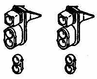 Details West HS-105 HO Scale Headlight Sets - SP - Mars Lights, SD7/9