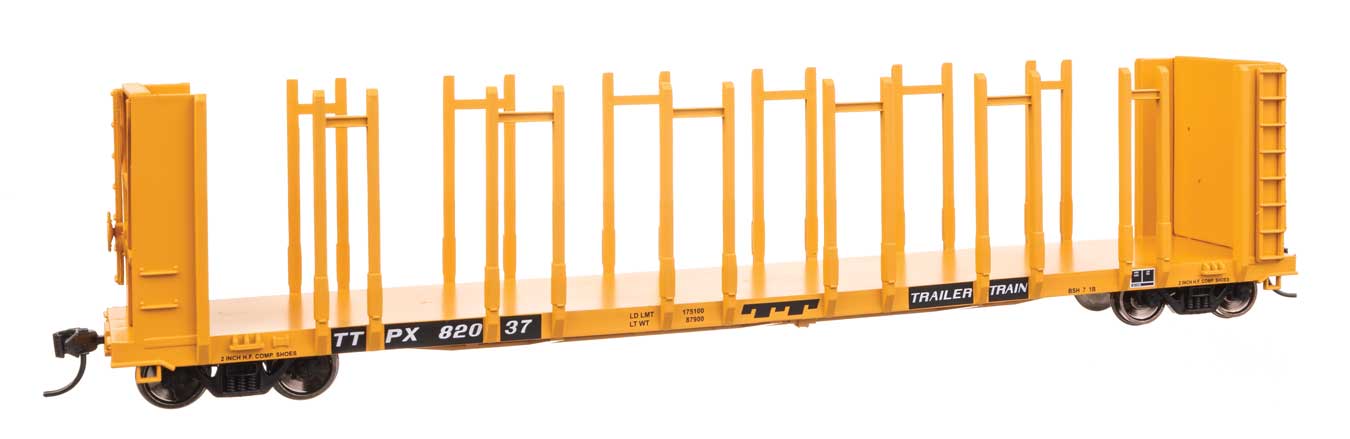 Walthers Mainline 50813 HO Scale 63' Pulpwood Flatcar - Ready to Run -- TTX TTPX