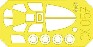 Eduard CX057 1/72 Mask P-39 for Academy Canopy Mask Set