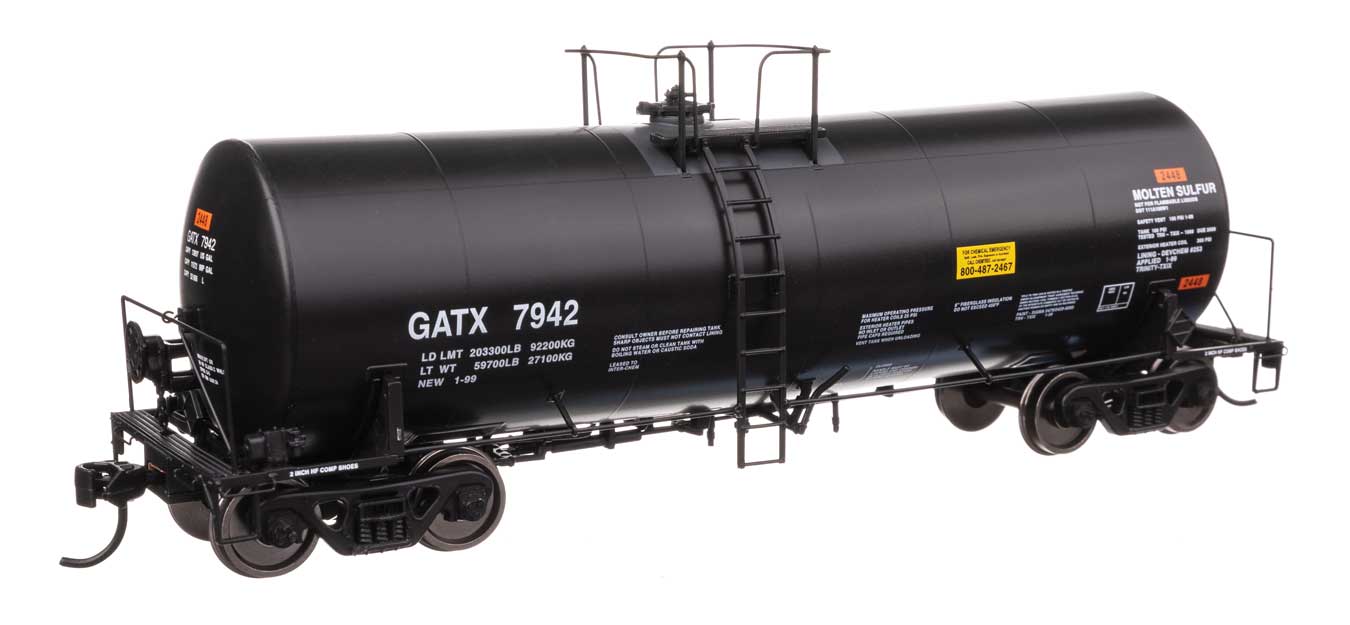 Walthers Proto 100059 HO Scale 40' Trinity 14,000-Gallon Molten Sulfur Tank Car