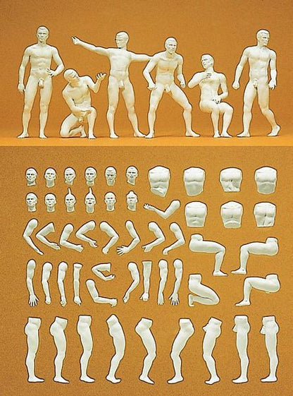 Preiser 45900 G Scale Customizing Figure Sets "Adam" Male Figures
