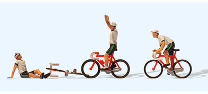 Preiser 25005 HO Scale Cycle Racers Team B - White