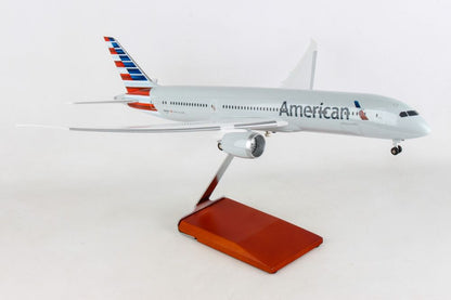 SkyMarks Supreme SKR9001 American 787-9 1/100 W/Wood Stand & Gear