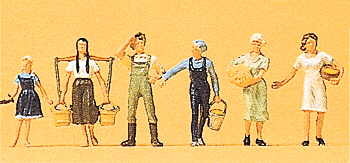 Preiser 10295 HO Scale People Working Female & Male Farm Workers