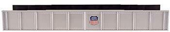 Atlas Model Railroad 2554 N Scale Decorated Code 80 Plate-Girder Bridge -- Union Pacific (silver w/red, white, blue Logo)