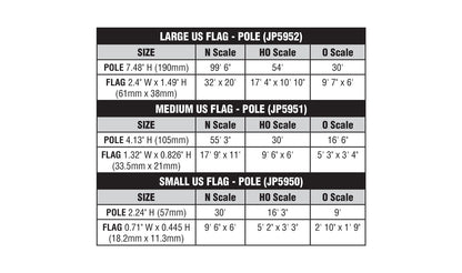 Woodland Scenics JP5951 All Scale Medium US Flag - Pole
