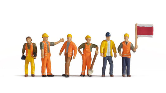 Noch 36277 N Scale Track Workers Figure Set, 6 Figures