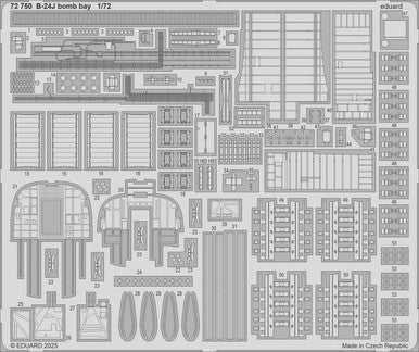 Eduard 72750 1/72 B-24J Bomb Bay for Hasegawa