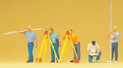 Preiser 10512 HO Scale Working People Surveyors pkg(5)