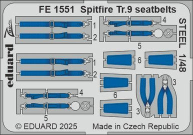 Eduard FE1551 1/48 Spitfire Tr.9 Seatbelts STEEL