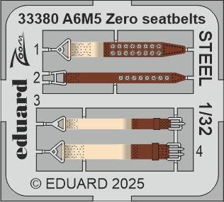Eduard 33380 1/32 Zero Seatbelts STEEL