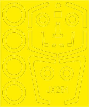 Eduard JX251 1/32 Mask Mirage 2000C for KTY Canopy Mask Set