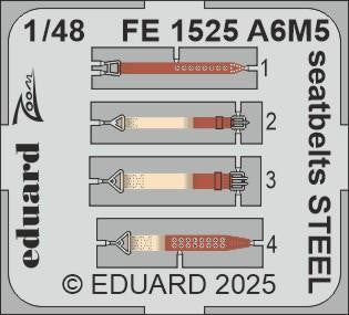 Eduard FE1525 1/48 Seatbelts STEEL Zoom Set for EDUARD Kit