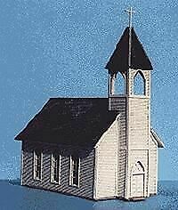 Blair Line 69 N Scale Church -- Kit - 3 x 1-7/8 x 4" 7.5 x 4.6 x 10cm