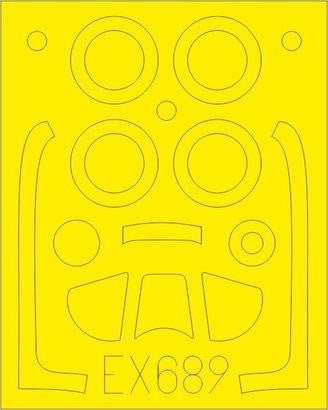 Eduard EX689 1/48 Mask P-51D5 for AIR Canopy Mask Set
