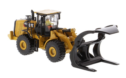 Diecast Masters 85950 1/87 Cat 972M Wheel Loader, Log Fork