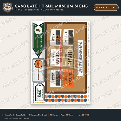 Alpine Railworks 30878G G Scale Roadside Signs - Bigfoot Museum