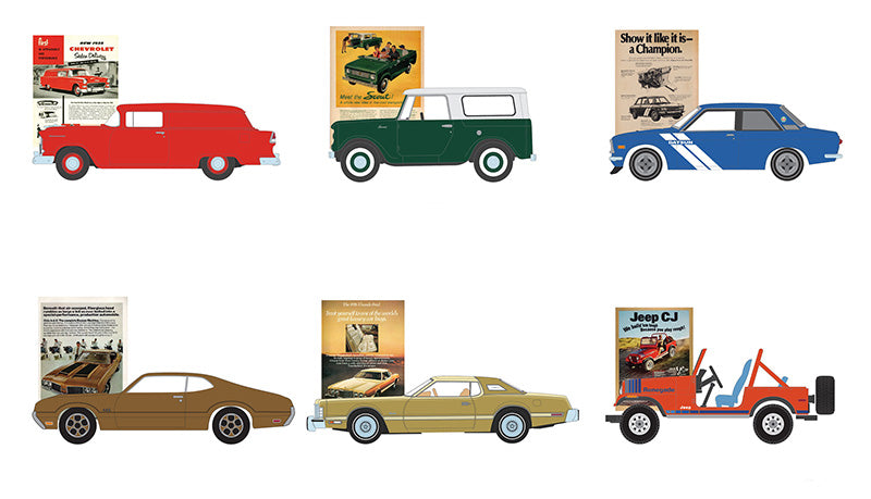 Greenlight 39150-CASE 1/64 Scale Vintage Ad Cars Series 11