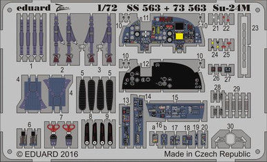 Eduard SS563 1/72 Su-24M for Trumpeter Photo Etch Detail Set