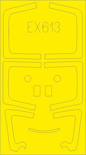 Eduard EX613 1/48 Mask Su27UB for HBB Canopy Mask Set