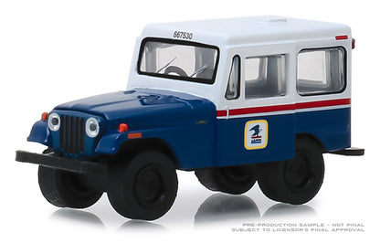Greenlight 29998 1/64 USPS 1971 Jeep DJ-5, Blue White Roof