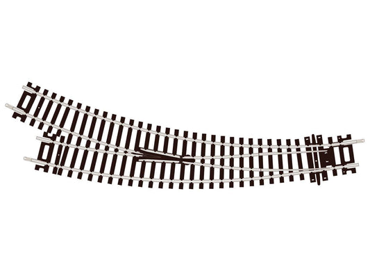 Peco ST-244 HO Scale Code 100 Curved Double-Radius Turnout - Setrack