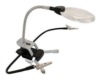 Excel Hobby 55669 Flexhead Extra Hands Work Holder w/Light, 2 Clips, Magnifier