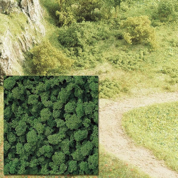 Busch 7362 A Scale Foam Flock Ground Cover -- Medium Green 16-15/16oz 500ml