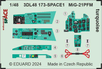 Eduard 3DL48173 1/48 MiG-21PFM Turquoise SPACE 1/48