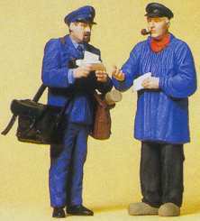 Preiser 45093 G Scale Pedestrians 1/24 Scale Letter Carrier & Letter