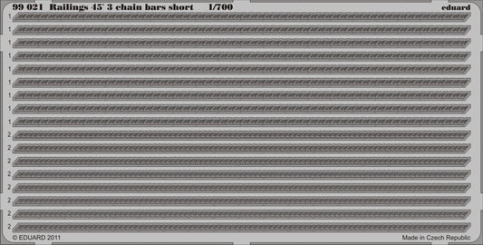 Eduard 99021 1/700 Ship- Railings 45' 3 Chain Bars Short