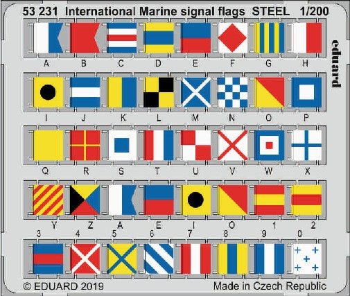 Eduard 53231 1/200 Ship- International Marine Signal Flags Steel (Painted)