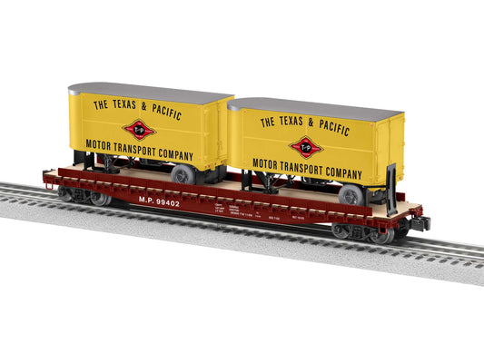 Lionel 6-2426750 O Gauge Texas & Pacific 50' TOFC Flatcar w/ 20'